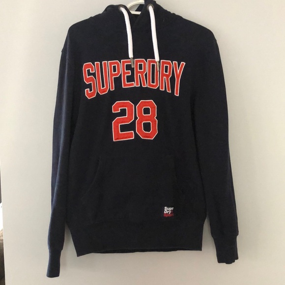 Superdry Small Hoodie - Navy - Picture 1 of 2